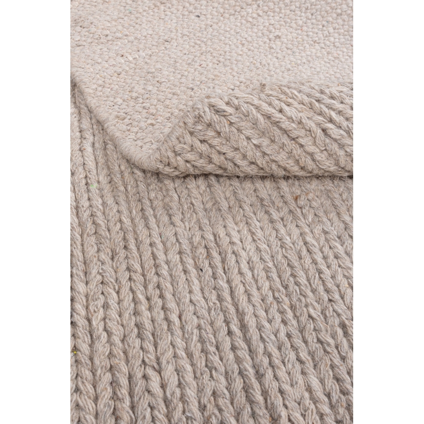 Vloerkleed FIR WOOL 160 cm 2600 g/m2 beige/naturel