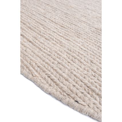 Vloerkleed FIR WOOL 160 cm 2600 g/m2 beige/naturel