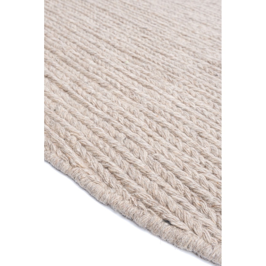 Vloerkleed FIR WOOL 160 cm 2600 g/m2 beige/naturel