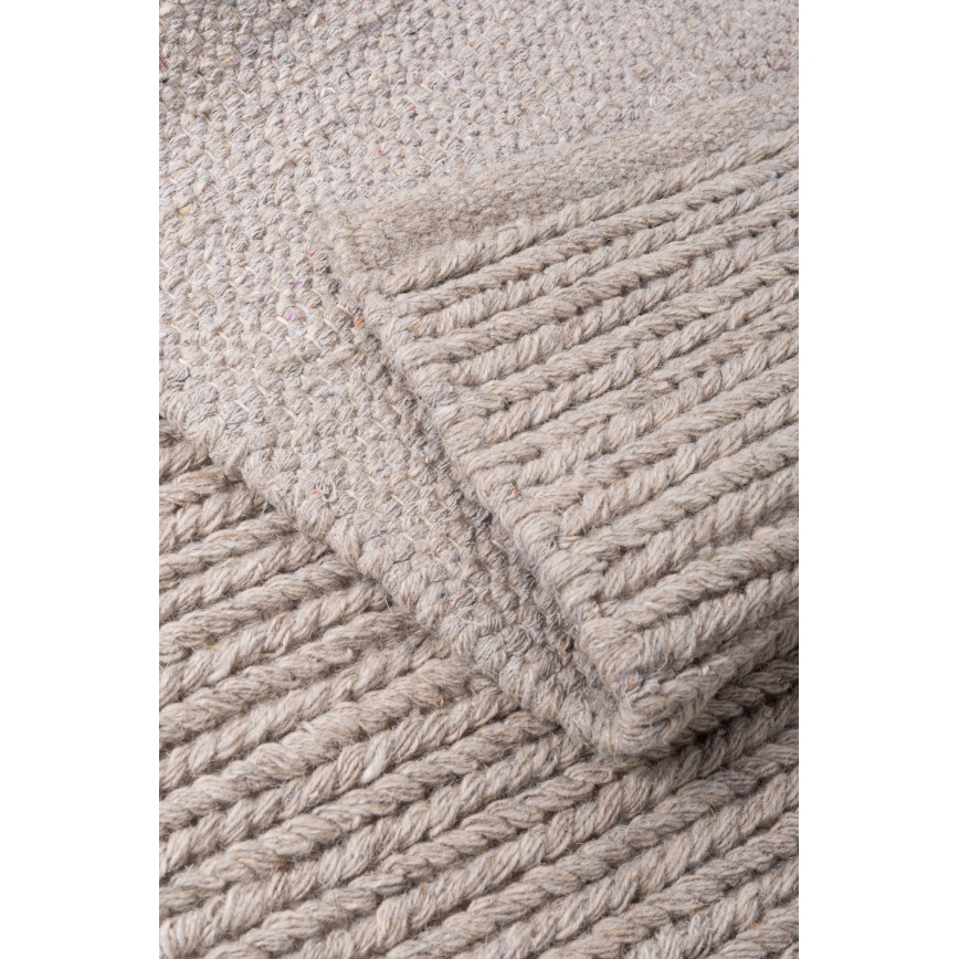 Vloerkleed FIR WOOL 160x230 cm 2600 g/m2 beige/naturel