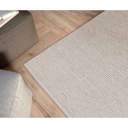 Vloerkleed FIR WOOL 160x230 cm 2600 g/m2 crème/naturel