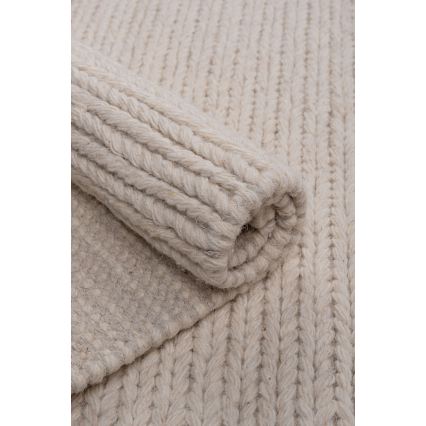 Vloerkleed FIR WOOL 160x230 cm 2600 g/m2 crème/naturel