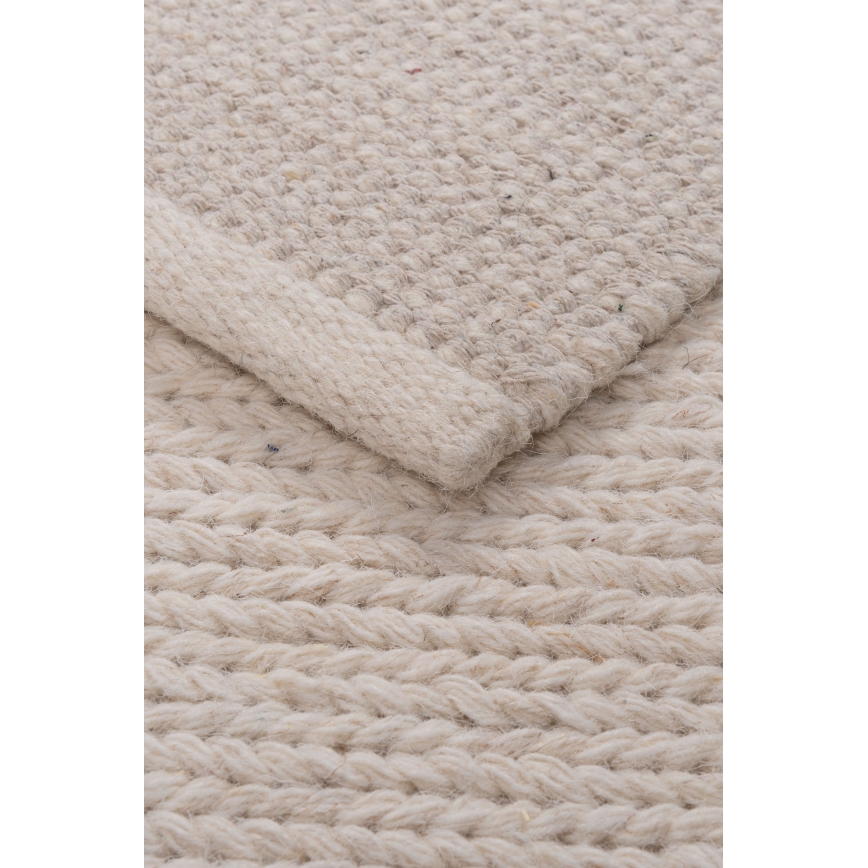 Vloerkleed FIR WOOL 160x230 cm 2600 g/m2 crème/naturel