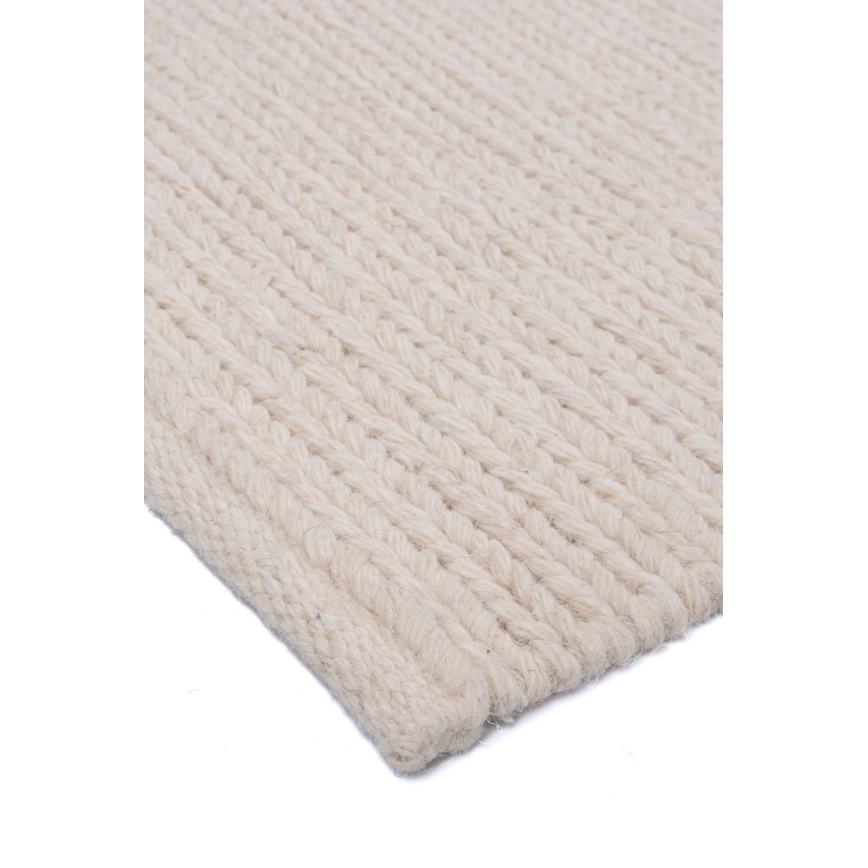 Vloerkleed FIR WOOL 200x300 cm 2600 g/m2 crème/naturel