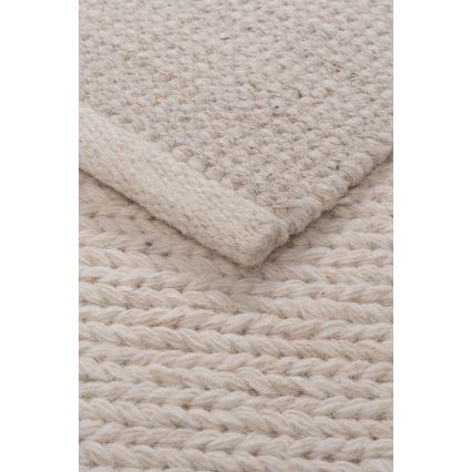 Vloerkleed FIR WOOL 200x300 cm 2600 g/m2 crème/naturel