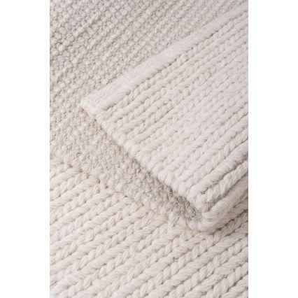 Vloerkleed FIR WOOL 200x300 cm 2600 g/m2 crème/naturel