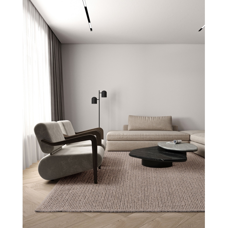 Vloerkleed FIR WOOL 200x300 cm 2600 g/m² beige/naturel