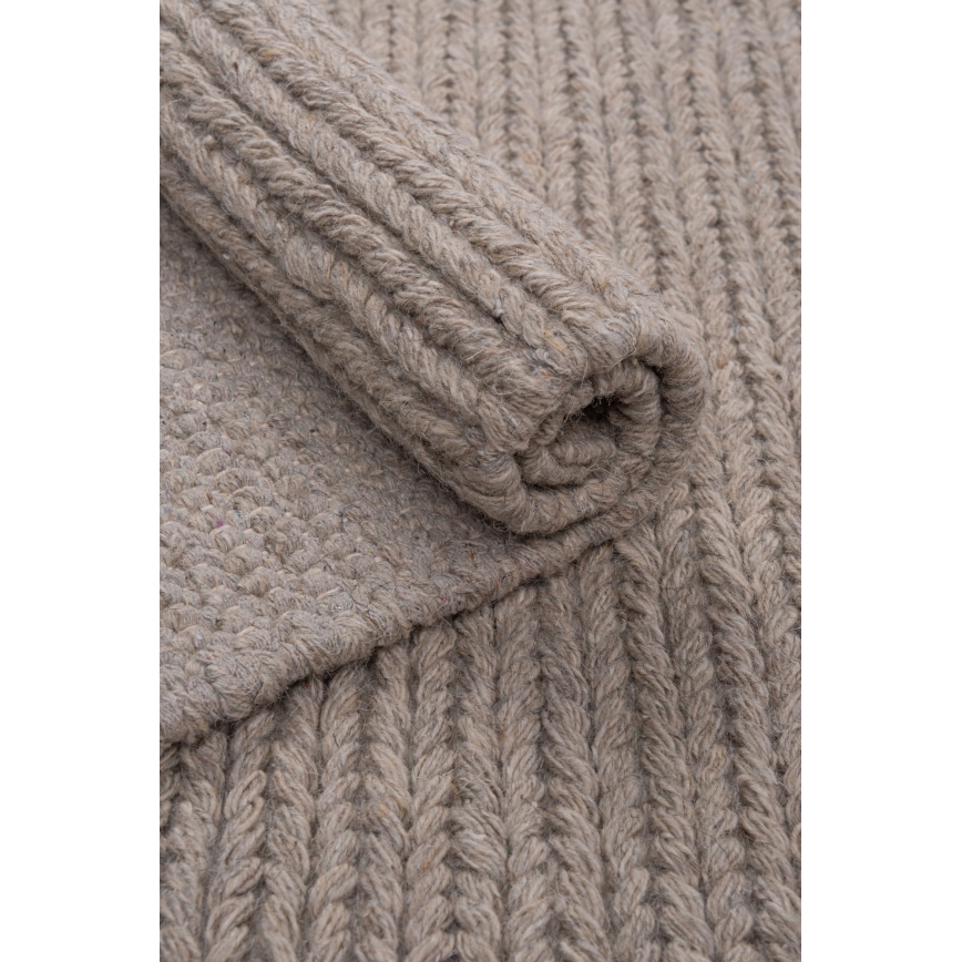 Vloerkleed FIR WOOL 200x300 cm 2600 g/m² beige/naturel