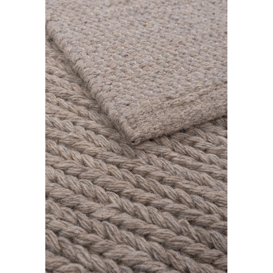Vloerkleed FIR WOOL 200x300 cm 2600 g/m² beige/naturel
