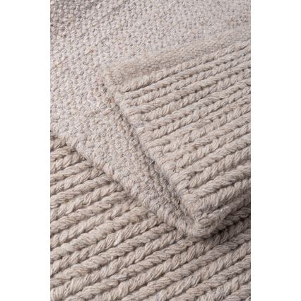 Vloerkleed FIR WOOL 200x300 cm 2600 g/m² beige/naturel