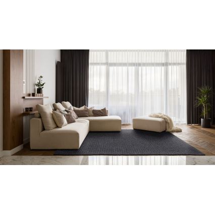 Vloerkleed FIR WOOL 70x140 cm 2600 g/m2 antraciet/naturel