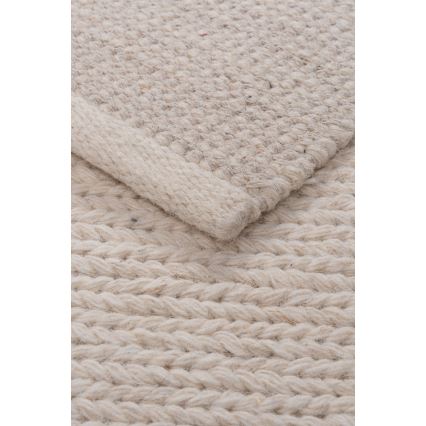 Vloerkleed FIR WOOL 70x140 cm 2600 g/m2 crème/naturel