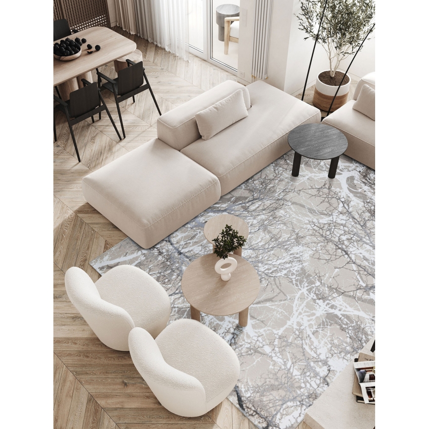 Vloerkleed GRECE 120x170 cm 2150 g/m2 beige/grijs/wit