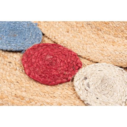 Vloerkleed JUTA 120 cm kleurrijk/naturel