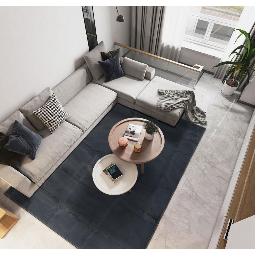 Vloerkleed RABBIT 3D 120x170 cm antraciet