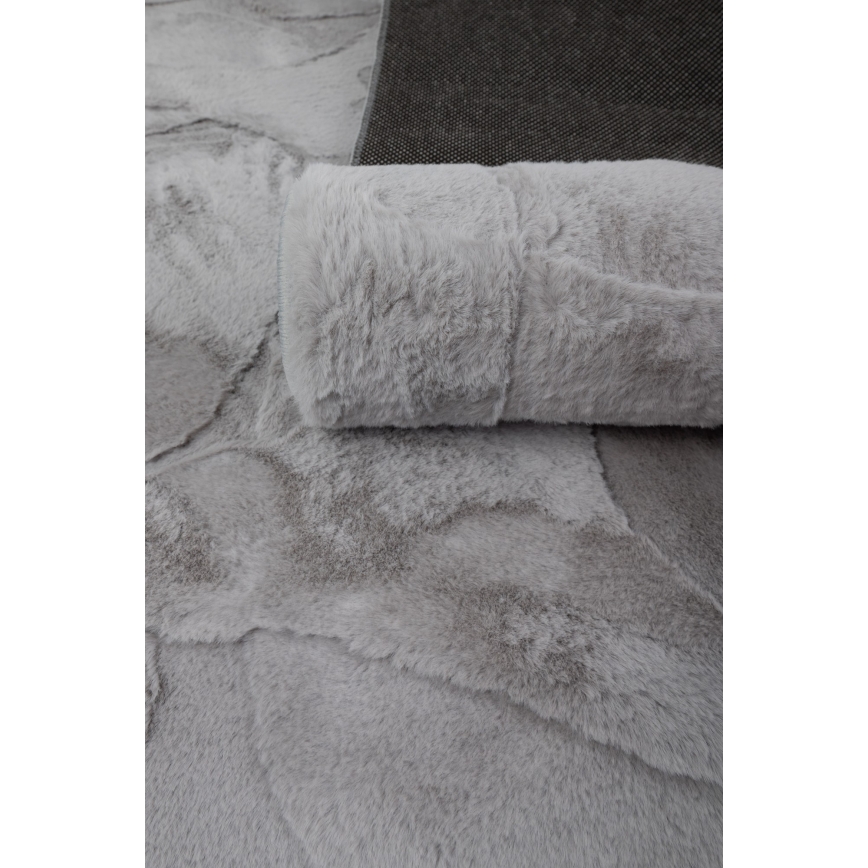 Vloerkleed RABBIT 3D 160x230 cm grijs