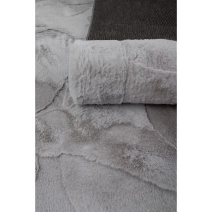 Vloerkleed RABBIT 3D 80x150 cm grijs