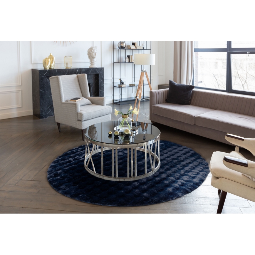 Vloerkleed RABBIT BUBBLE 160 cm donkerblauw