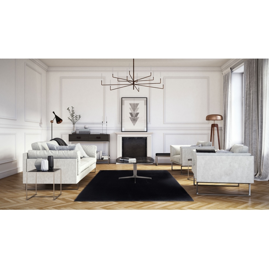 Vloerkleed RABBIT-FOX 160x230 cm zwart