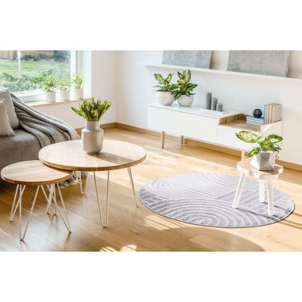 Vloerkleed SALAMANCA 100 cm grijs/wit