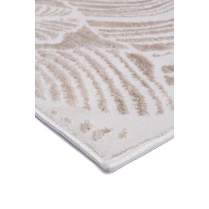 Vloerkleed SALAMANCA 120x170 cm beige/wit/bladmotief