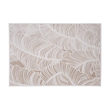 Vloerkleed SALAMANCA 200 x 280 cm beige/wit met bladmotief