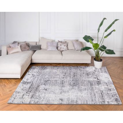 Vloerkleed SALAMANCA 67x120 cm grijs/wit
