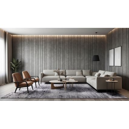 Vloerkleed SALAMANCA 67x120 cm grijs/wit