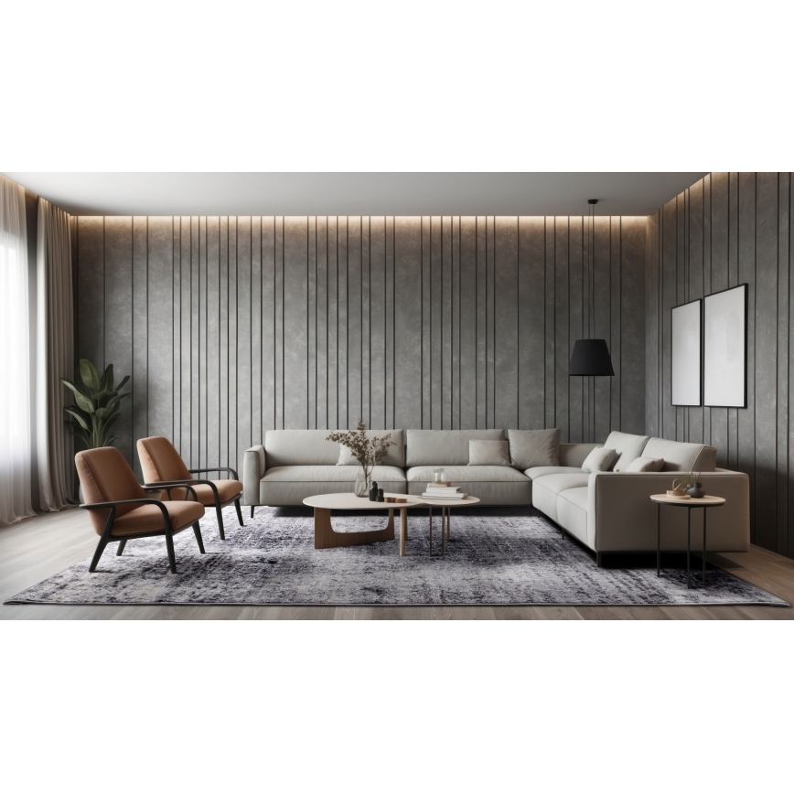 Vloerkleed SALAMANCA 67x120 cm grijs/wit