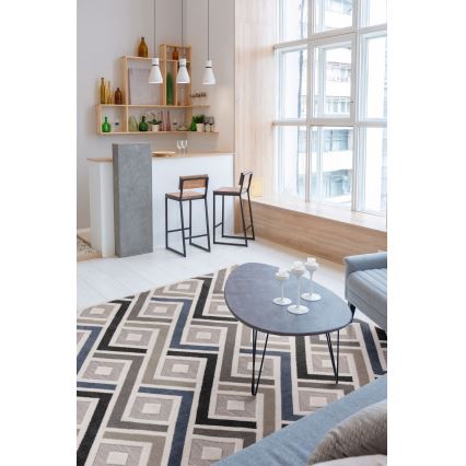 Vloerkleed SHIFT 120x160 cm grijs/blauw/beige