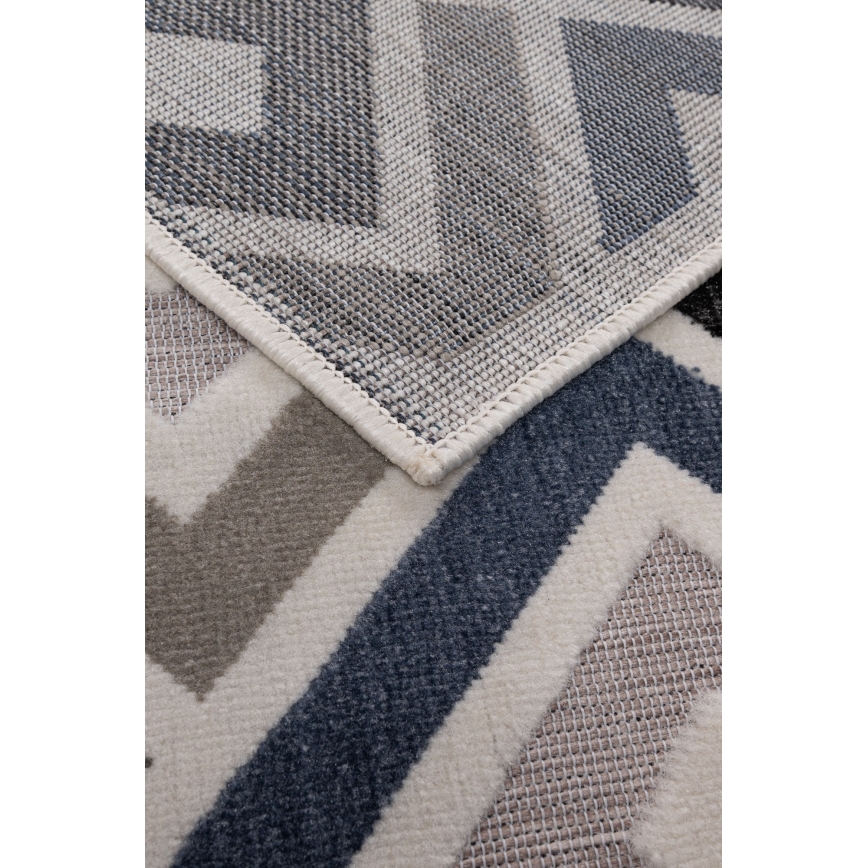 Vloerkleed SHIFT 120x160 cm grijs/blauw/beige