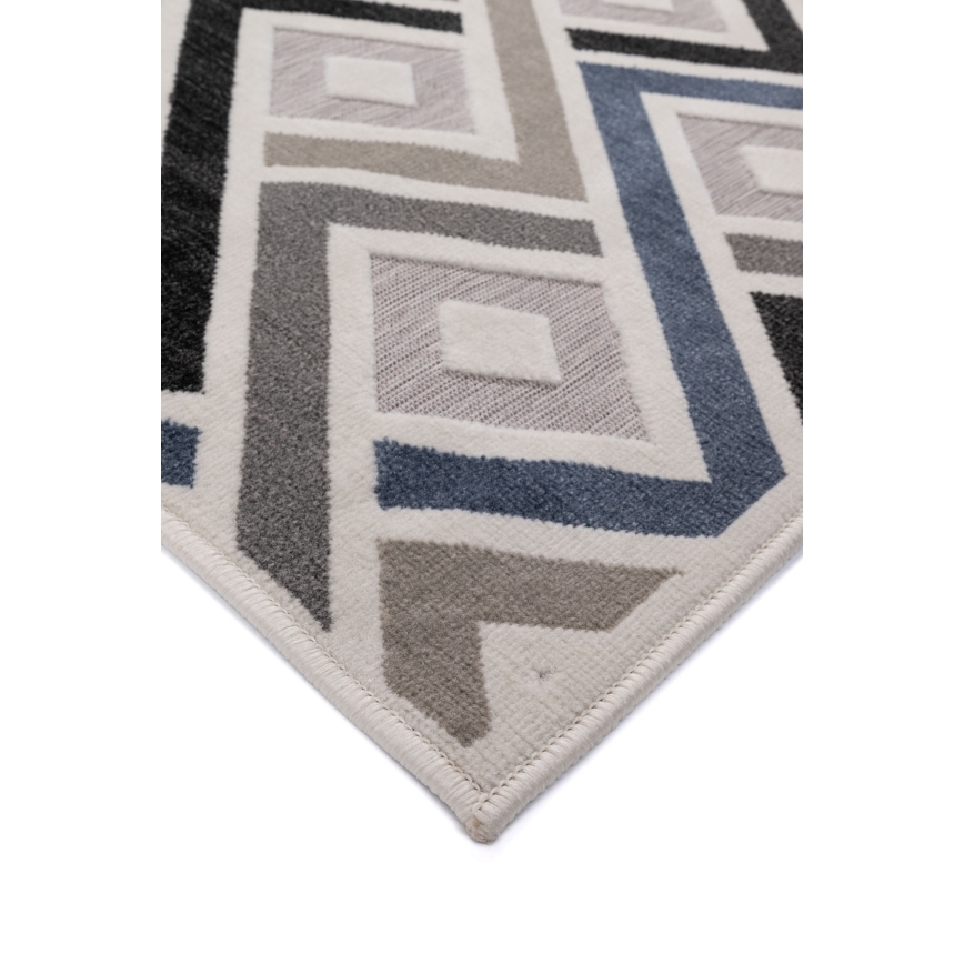 Vloerkleed SHIFT 120x160 cm grijs/blauw/beige