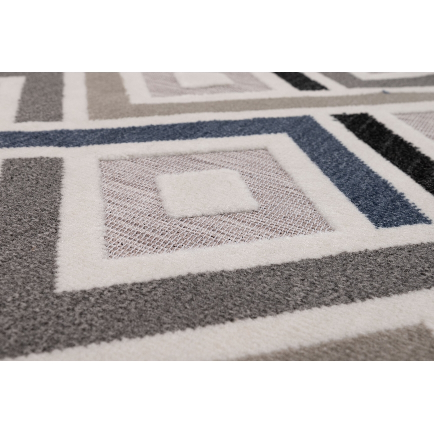 Vloerkleed SHIFT 120x160 cm grijs/blauw/beige