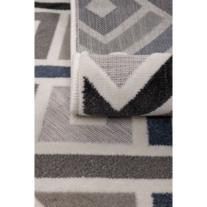 Vloerkleed SHIFT 160x220 cm grijs/blauw/beige