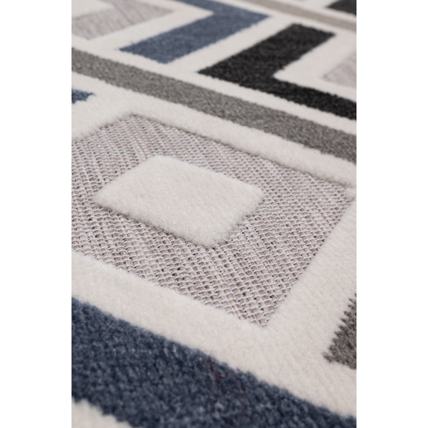 Vloerkleed SHIFT 80x150 cm grijs/blauw