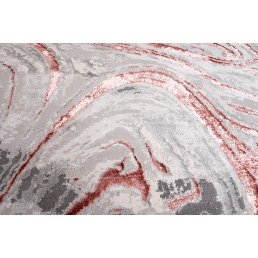 Vloerkleed STONE 80 x 140 cm roze/grijs
