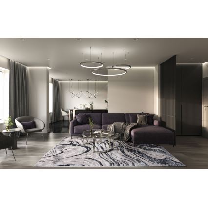 Vloerkleed STONE 80x140 cm grijs/antraciet