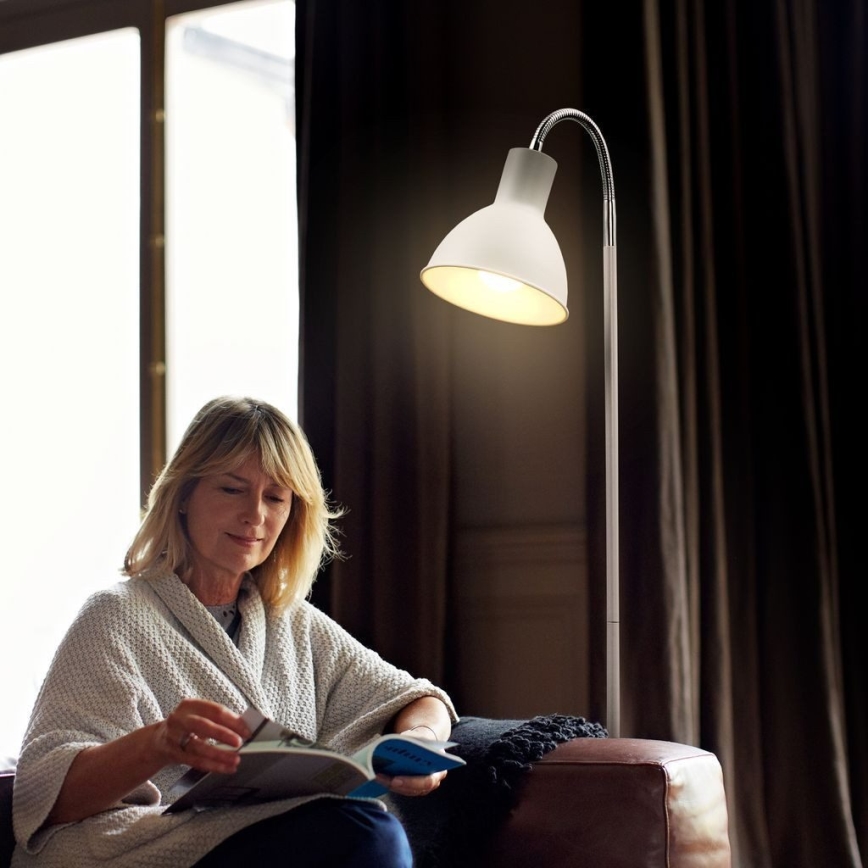 Vloerlamp 1xE27/25W/230V wit