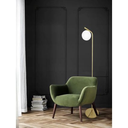 Vloerlamp 1xE27/40W/230V goud/wit