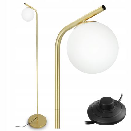 Vloerlamp 1xE27/40W/230V goud/wit