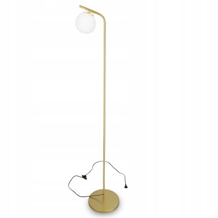 Vloerlamp 1xE27/40W/230V goud/wit