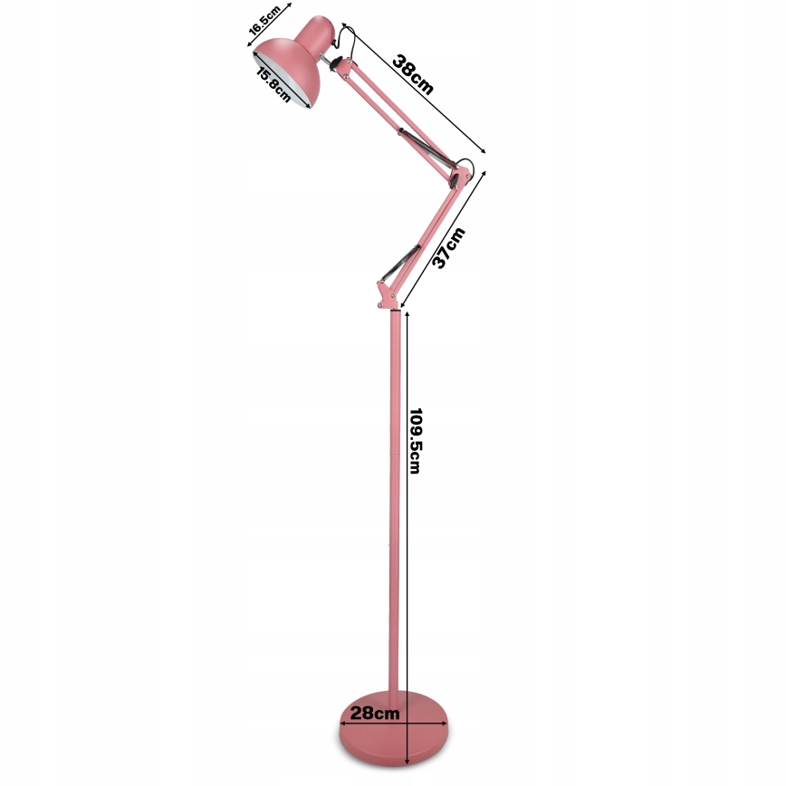 Vloerlamp 1xE27/40W/230V roze