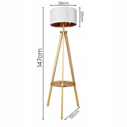 Vloerlamp 1xE27/40W/230V wit