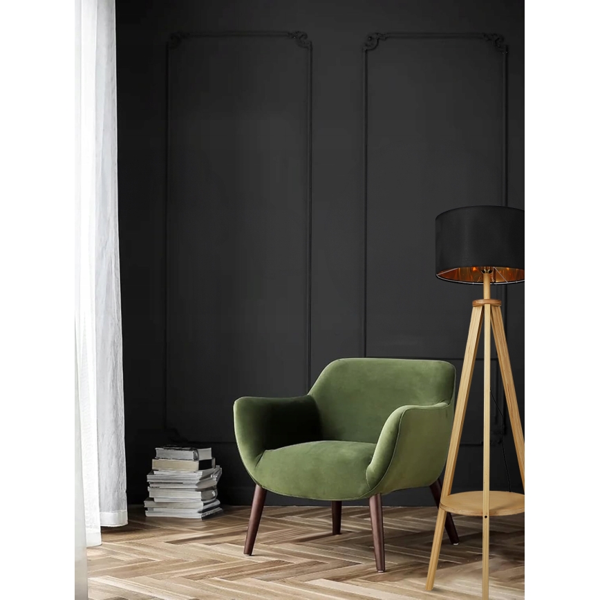 Vloerlamp 1xE27/40W/230V zwart