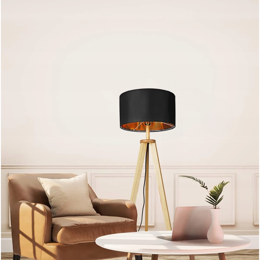 Vloerlamp 1xE27/40W/230V zwart