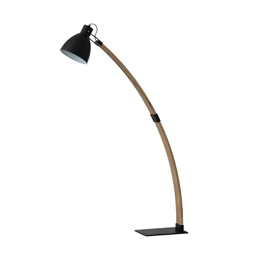 Vloerlamp 1xE27/60W/230V essenhout/zwart