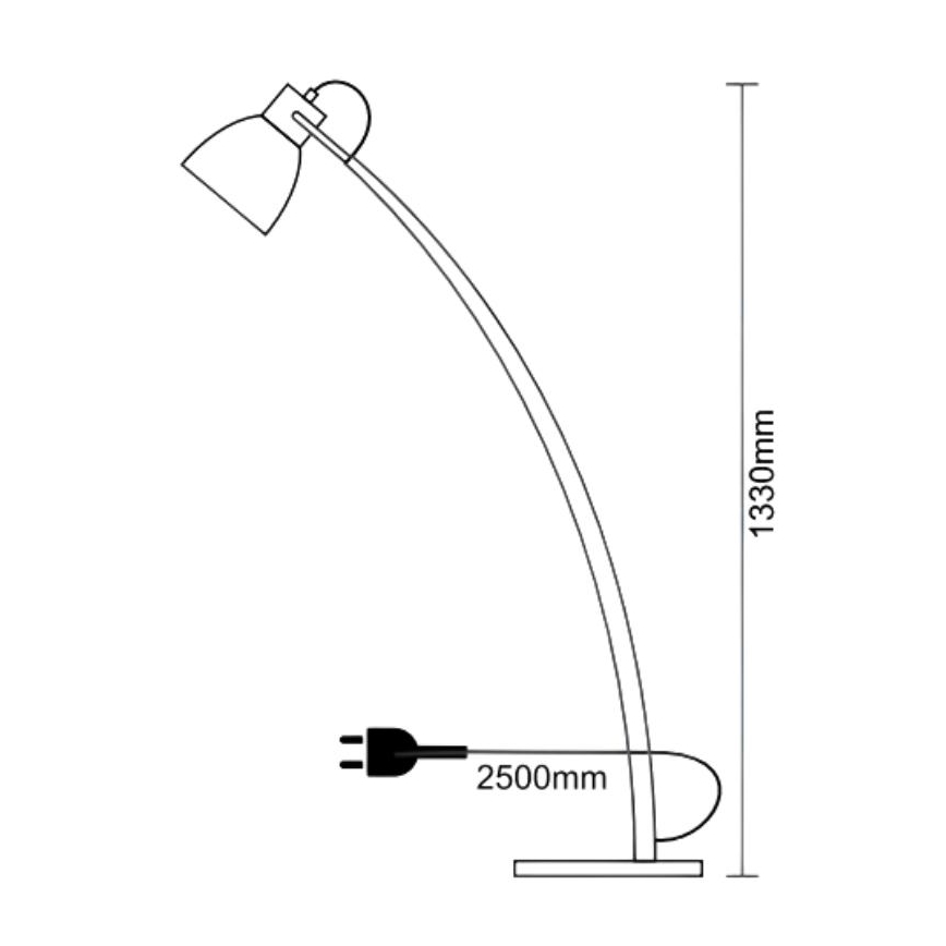 Vloerlamp 1xE27/60W/230V essenhout/zwart