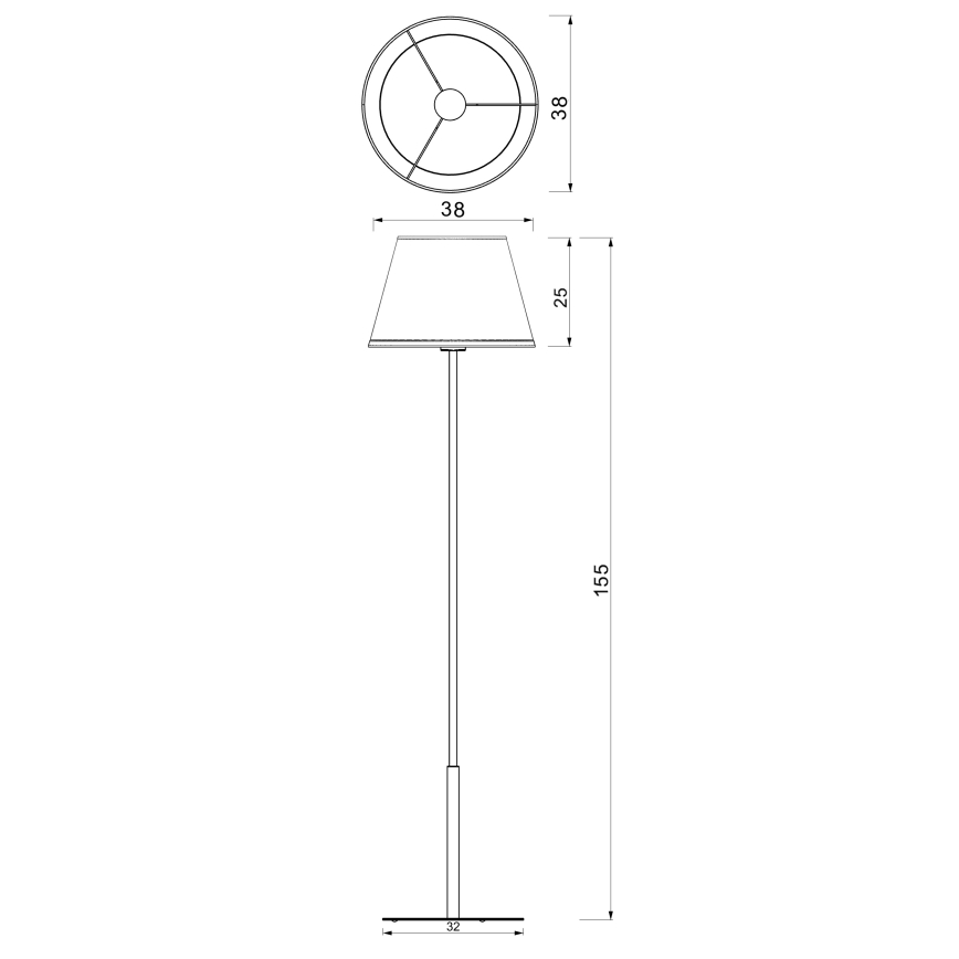 Vloerlamp ARDEN 1xE27/15W/230V beige