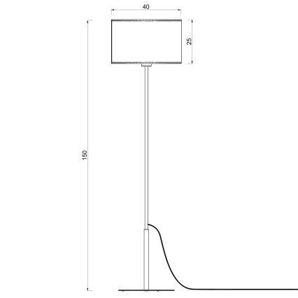 Vloerlamp ARDEN 1xE27/15W/230V beige