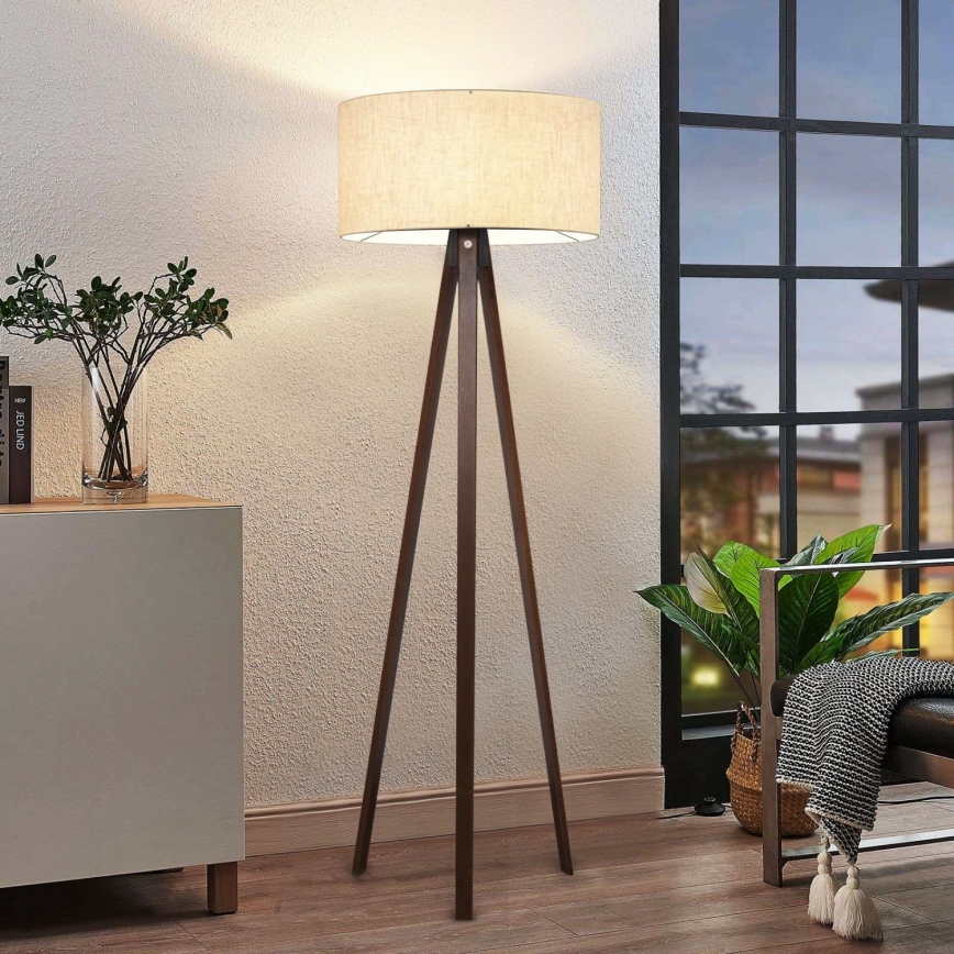 Vloerlamp AYD 1xE27/40W/230V beige/bruin